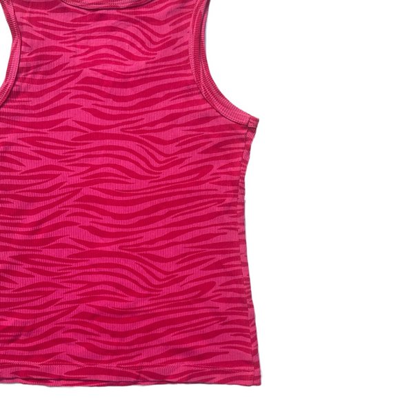 Hot Pink Zebra Print Baby Tee tank top shirt - Picture 5 of 6